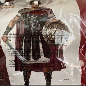 Roman gladiator costume w/shield and sword.